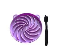 Gamelle pour animal domestique avec base ventouse, motif labyrinthe anti-gouttes, pour chiens et chats (1 paquet, violet)