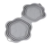 Gamelle pour Animaux de Compagnie - Alimentation Pliable en Silicone à 2 Compartiments | Bol d'eau pour Animaux de Compagnie, Distributeur de Nourriture avec Conception Pliable pour Chat de Petite
