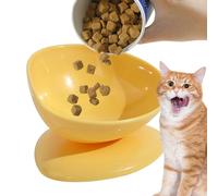 Gamelle pour chat 200 ml avec support pour cou et anti-retournement pour abreuvoir | Assiette de nourriture inclinée à 15 degrés pour chats - pour l'intérieur, l'extérieur, les voyages et les animaux
