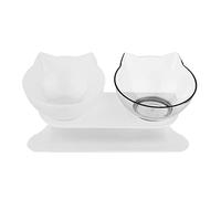 Gamelle pour chat avec 15 récipients inclinés amovibles surélevés avec support