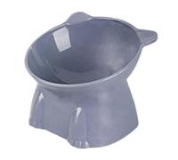 Gamelle pour chat - Design surélevé - Robuste - Angle incliné - Antidérapant - Empêche la fatigue du cou - Style anti-renversement - 13 x 10 cm