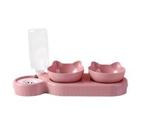 Gamelle pour chat - Double gamelle avec distributeur d'eau automatique pour chat - Gamelles inclinées à 15 ° pour chatons - Solution pratique pour nourrir les animaux de compagnie - Accessoires