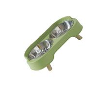 Gamelle pour chat en acier inoxydable avec base pour nourriture et eau - Pratique - Ensemble pour boire du cou - Double gamelle pour animaux de compagnie