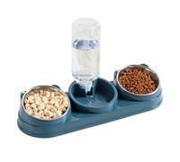 Gamelle pour Chat en Acier Inoxydable - Gamelle inclinée avec antidérapant, Distributeur d'eau surélevé pour Chiens, Chiots, Chatons, gamelles | pour où Que Vous Soyez