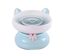 Gamelle pour chat en céramique, bol surélevé pour chat, empêche le reflux de la planche pour chat, fond stable, gamelles surélevées mignonnes et antidérapantes pour nourriture et eau pour chat