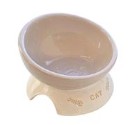 Nobby Gamelle surélevée en céramique pour Chat Crème Ø 13,5 x 9 cm, 250 ML