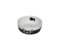 Gamelle pour chat en céramique Nobby Pet Face Noir 0,25 L