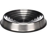 Gamelle pour Chat Lajla INOX Argent - 200 ML - Antidérapante et Design Ronde - Respecte Les Moustaches - Passe au Lave-Vaisselle - Flamingo
