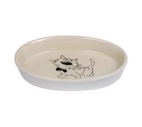Gamelle pour chat ovale en céramique Nobby Pet Beige 0,12 L