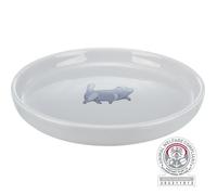 Trixie Bol En Céramique Plat Gris Ø 23 Cm 600 Ml Pour Chiens Chats Nourriture