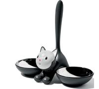 Alessi Gamelle pour animaux Tigrito AMMI09 B – Acier inoxydable & résine thermoplastique Noir