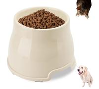 Gamelle pour Chien à Longues Oreilles - Gamelle Chien Surélevée Grande Taille Antidérapante pour Nourriture et Eau - pour Chiens Petits, Moyens et Grands (Blanc cassé)