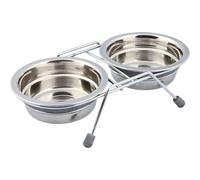 Gamelle pour chien anti-bruit, en acier inox/métal Trixie Argenté 0,45 L