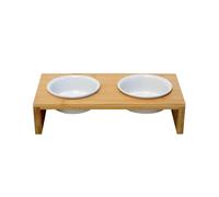 Gamelle pour chien deux bols en céramique Nobby Pet Ilus Blanc 38x19x9 cm