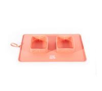 Gamelle pour chien double pliable Martin Sellier Rose 600 ml
