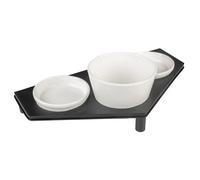 Gamelle pour chien Duvoplus UP Buffet Triangle Blanc 41,8x21,8x12,5 cm
