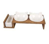 Gamelle pour chien Duvoplus UP Kitty Face Blanc 41,5x18,5x11 cm