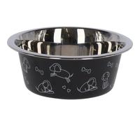 Gamelle pour chien en acier inoxydable Kerbl Noir 2800 ml