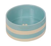 Nobby Gamelle en céramique Strio, Menthe/crème, Ø 21,0 x 8,5 cm, 2,00 l, 1 pièce