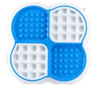 Gamelle pour Chien en Silicone à Alimentation Lente, Bleue | Voyage, Forme Cylindrique Originale, Légère et Résistante aux Morsures, Aide à Ralentir L’ingestion