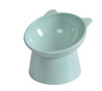 Gamelle pour chien et chat avec pieds hauts - Protection du cou à 45 ° - Gamelle binaurale anti-renversement - Vert