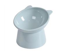 Gamelle pour chien et chat avec pieds hauts - Protection du cou à 45 ° - Gamelle binaurale anti-renversement - Bleu