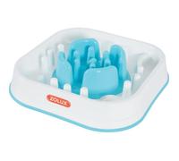 Gamelle pour chien et chat ZOLUX - Anti-glouton - Carré - Bleu - Petit