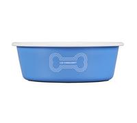 Gamelle pour chien Le Creuset en acier maill , grande taille, 6 tasses, bleu clair