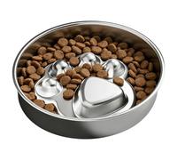 Gamelle pour Chien - Mangeoire Lente pour Chien en Acier Inoxydable | Mangeoire Amusante, à lécher, Support de Nourriture pour Chiot ou Chat, pour la Maison, la Cuisine, Le Salon, la Salle à ma