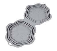 Gamelle pour chien - Portable en silicone 40 x 15 x 6 cm | Double gamelle pliable pour chats et chiens | Mangeoire de voyage pour animaux de compagnie avec tapis intégré | Station d'alimentation et