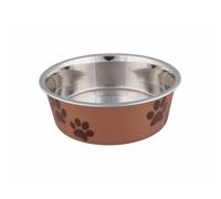 Gamelle pour chien TRIXIE en acier inoxydable avec revêtement en plastique - 12 cm de diamètre - 0,3 litre - différentes couleurs - sélection aléatoire - 25241