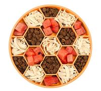 Gamelle pour chiens de grande taille - Slow Feeder - En silicone avec nid d'abeille hexagonal - Empêche l'étouffement - Design sain pour grandes races / chiens de taille moyenne / petits Pologmase