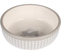 GAMELLE pour LA Nourriture Lapin Mylo CERAMIQUE Gris-Blanc Rond 360ML 13,5x4,5CM
