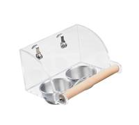 Gamelle pour perroquet montée en cage - Durable - Conteneur de nourriture facile à nettoyer pour et animaleries - Distributeur de nourriture pour oiseaux en acrylique
