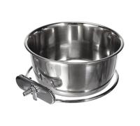 Gamelle pour Petits Animaux - Inox - 600 ml - Fixation à vis - Adaptée aux cages - Rond
