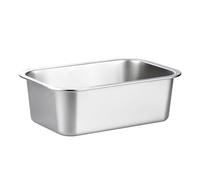 Gamelle rectangulaire antidérapante en acier inoxydable pour chiens de grande taille facile à nettoyer