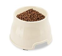 Gamelle surélevée antidérapante pour chien à longues oreilles pour nourriture et eau - Pour chiens de petite, moyenne et grande taille (taille M, blanc chaud)