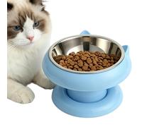 Gamelle surélevée en acier inoxydable anti-basculement pour chat - Soulage la fatigue du cou - Large ouverture - Pour chaton, chiot et chien - Pour manger, voyage, , vétérinaire
