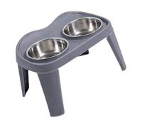 Gamelle surélevée en deux parties avec base stable qui encourage un bon alignement, idéale pour les chiens âgés ou les chiots