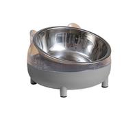 Gamelle surélevée inclinée pour animaux domestiques avec support pour chats et chiots - En acier inoxydable et plastique - Mignon incliné - En acier inoxydable - Anti-vomissements - Fatigue - En