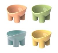 Gamelle surélevée pour chat - 4 pièces - Protection du cou - Gamelle de nourriture pour pattes d'éléphant - Assiette inclinée pour animaux de compagnie - Gamelle d'eau antidérapante | Station de