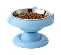 Gamelle Surélevée pour Chat - Assiette Repas Anti-Basculement en Acier Inoxydable - Gamelle Surélevée Chat Large Ouverture Et Protection du Cou | pour intérieur, extérieur, Maison, vétérinaire,