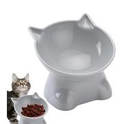 Gamelle surélevée pour chat - déversement - Inclinable à 15 degrés - Gamelle surélevée 5,31 pouces - Antidérapante et antirouille - Pour chats domestiques et petits chiens Holdes
