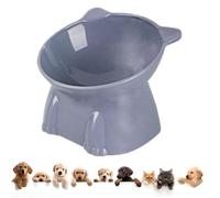 Gamelle surélevée pour chat - Gamelle surélevée et inclinée pour chat - Protection du cou de dessin animé - Gamelle d'eau pour chat et chaton pour soulager le stress et prévenir la fatigue du cou