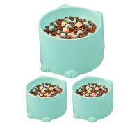 Gamelle surélevée pour chat - Gamelle surélevée pour chat - Nourriture lente - Gamelle d'eau - Gamelle pour chat en 3 parties - Anti-fuite - Accessoire pour chat et chien pour les amoureux des animaux