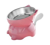 Gamelle surélevée pour chat, inclinée, mignonne et adaptée aux moustaches, gamelle d'eau surélevée pour chiots, chatons, petits et moyens, intérieur, maison, balcon, salon, jardin, cour (rose)