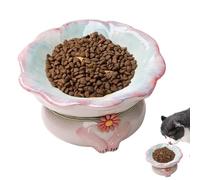 Gamelle surélevée pour chat - Mangeoire surélevée en céramique de 15 cm, design anti-vomi, support de soulagement des moustaches | Station de nutrition inclinée avec base antidérapante, solution de