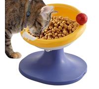 Gamelle surélevée pour chat - Support de nourriture réglable en hauteur, gamelles portables en céramique, gamelles robustes avec poignée | Favorise une saine chez les chats, réduit la fatigue