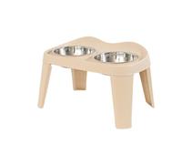Gamelle surélevée pour chien - 34 x 22 x 17 cm, support double, distributeur d'eau alimentaire pliable, station d'alimentation en acier inoxydable PP TPR, anti-fuite, antidérapante | Soulagement des d