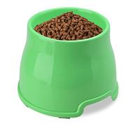 Gamelle surélevée pour chien à longues oreilles - Pour nourriture et eau - Antidérapante - Pour chiens de petite, moyenne et grande taille (L, vert)